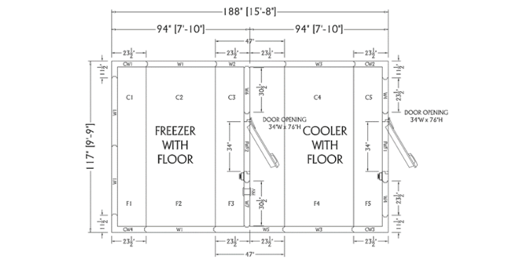 commercial refrigerator freezer combo