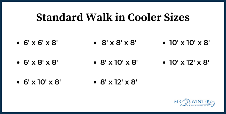 standard walk in cooler sizes_mr winter